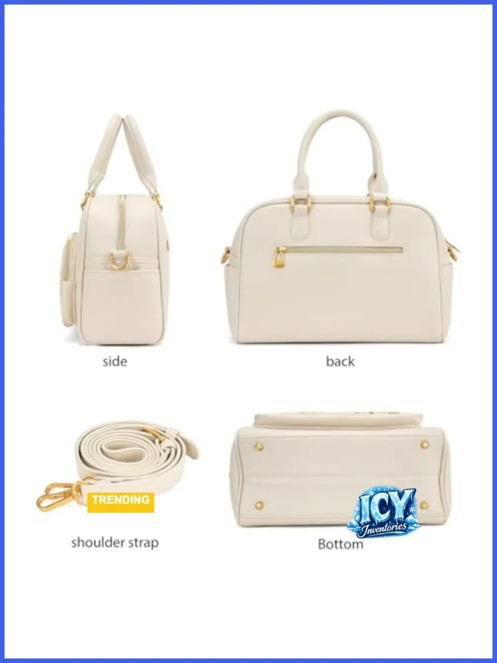Venetti Medium Satchel Bag for Women with 5 Pockets & Adjustable Crossbody