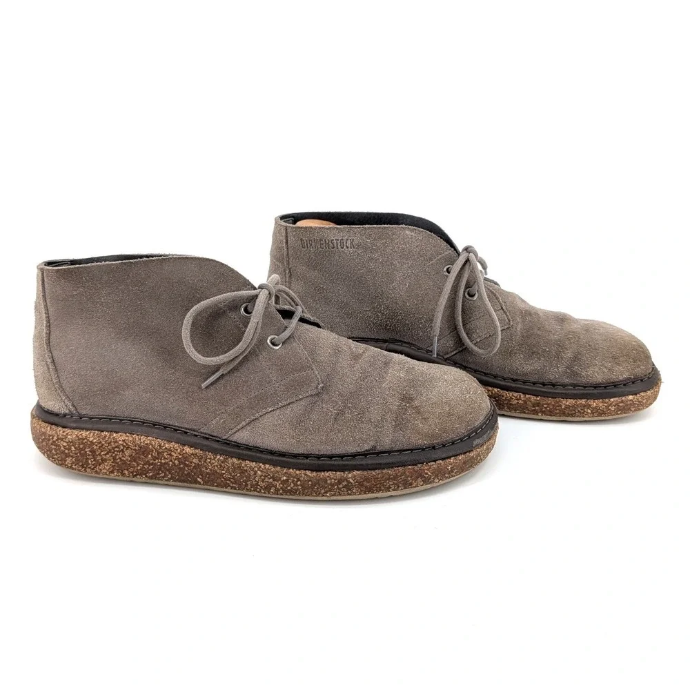 Birkenstock Dundee Suede Chukka Boots Taupe Cork Midsole Desert Men Size‎ 43