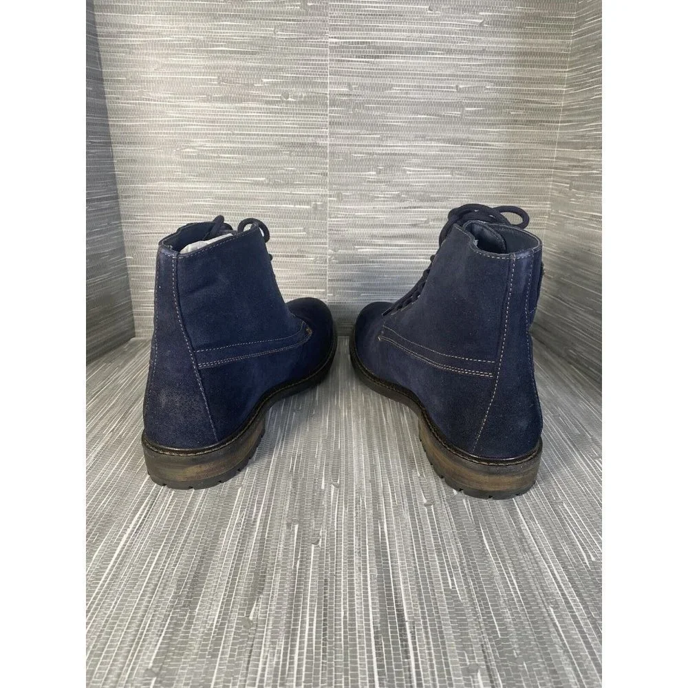 Levis Men's Sheffield Ankle Casual/Work Boots Blue Chambray Suede‎ Lace Up SZ 10