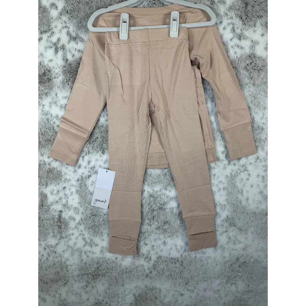NWT GoumiKids 5T 2 Piece Long Sleeve Pink Outfit Organic Cotton‎