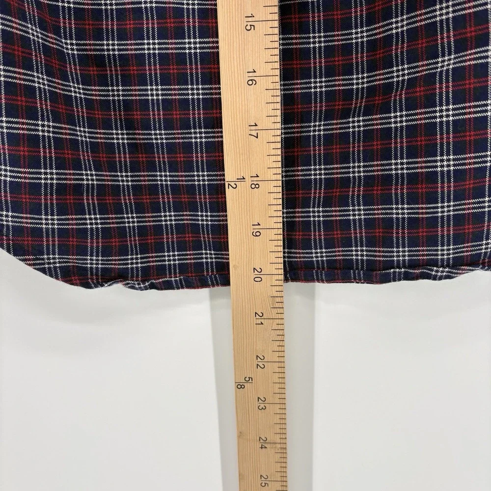 Youth Polo Ralph Lauren LS Navy, Red, White Plaid Button Up Shirt‎ Size 7