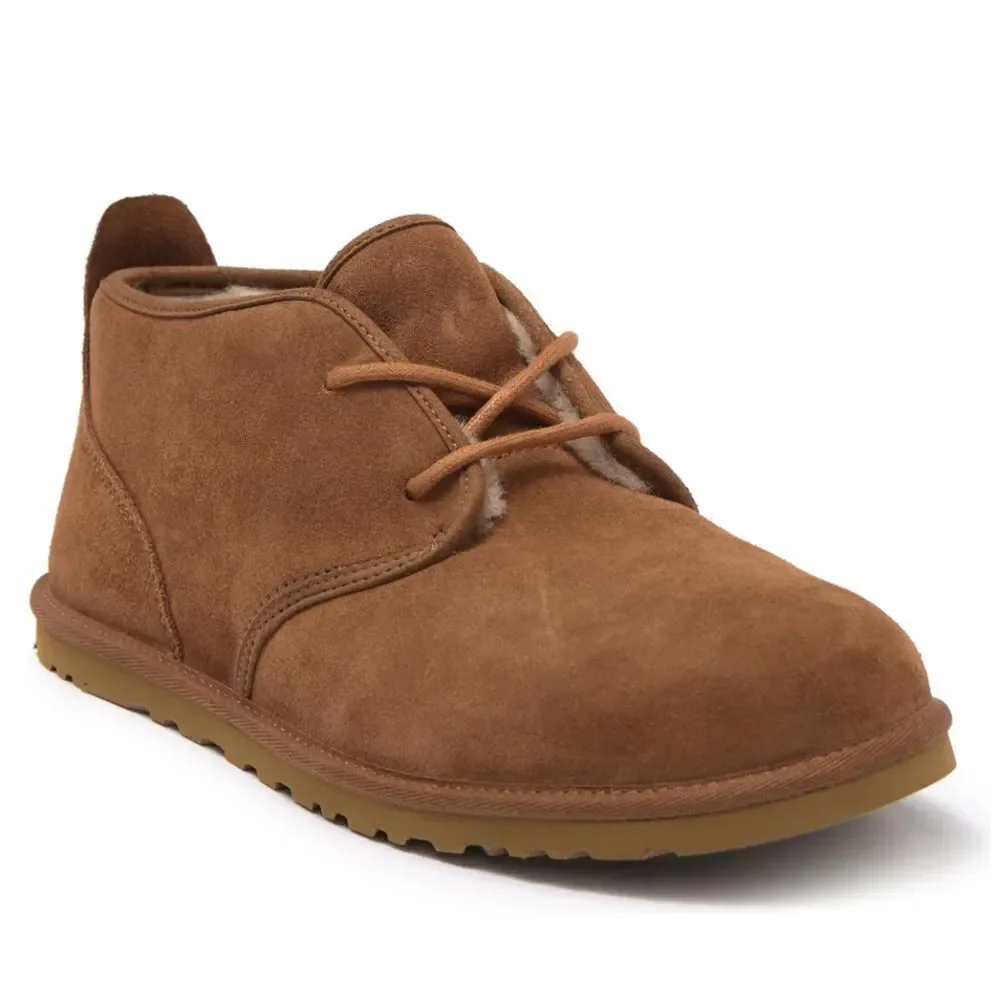 UGG Mens Tan Suede Boots Size 12 Ankle Chukka Maksim Shearling Tamarind NEW‎