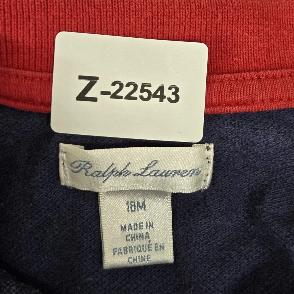 Ralph Lauren Toddler Polo 18M Navy Embroidered Pony Crest PRL Club‎ Short Sleeve