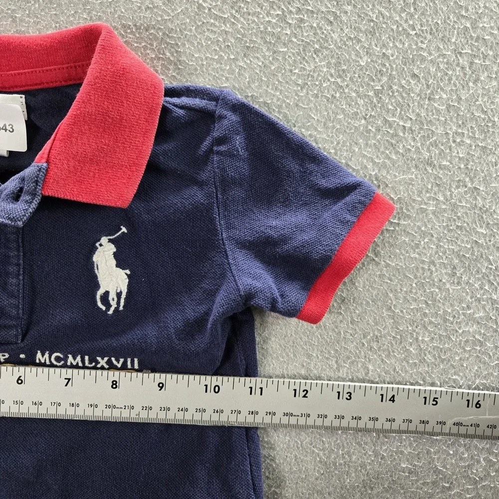 Ralph Lauren Toddler Polo 18M Navy Embroidered Pony Crest PRL Club‎ Short Sleeve
