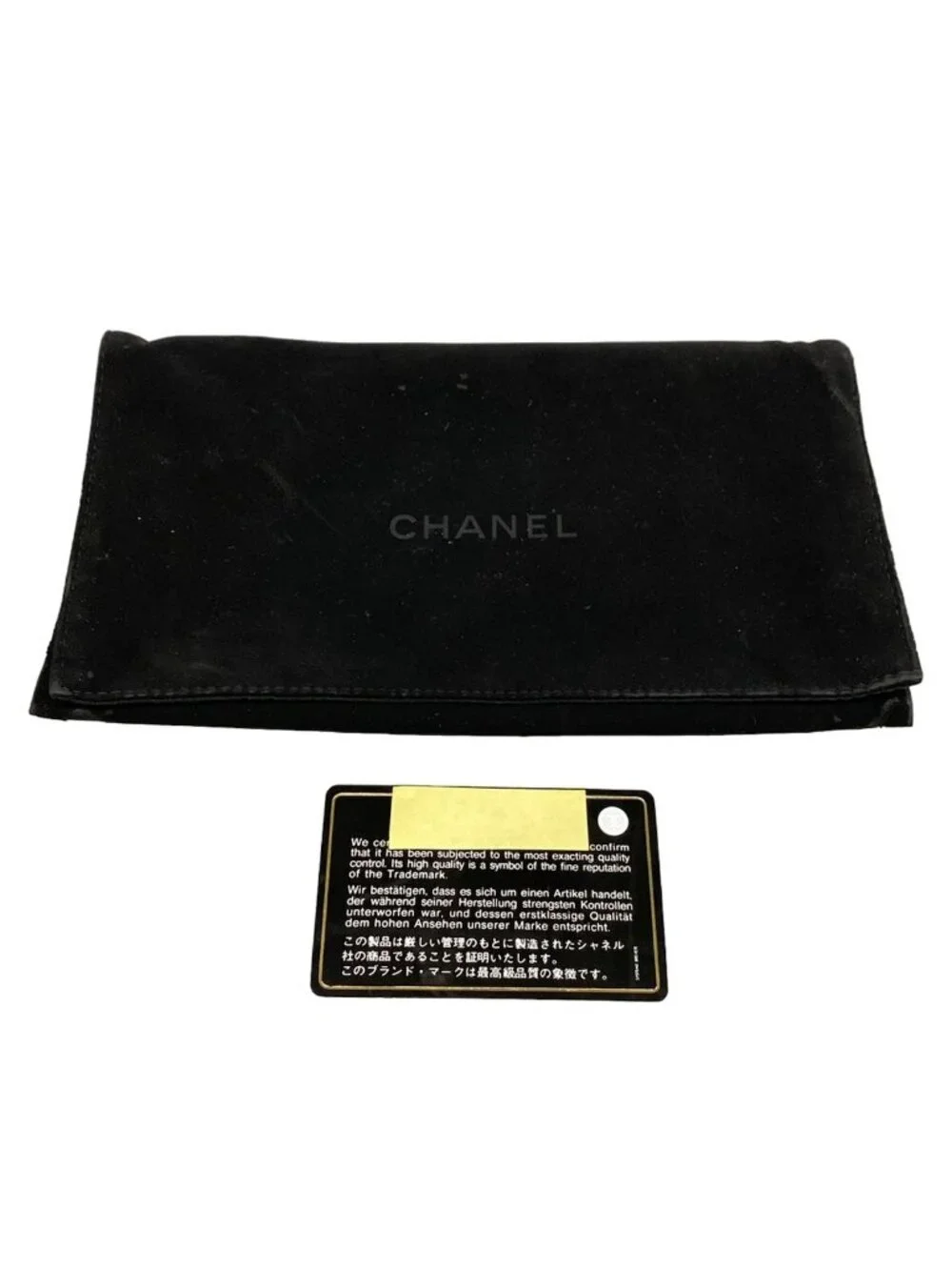 Chanel Wallet Quilted Timeless Classic Navy CC Logo Silver Lambskin