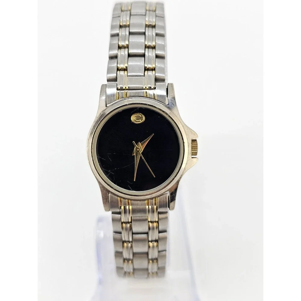 Cherokee‎ Women's Watch 25MM Black Dial Gold Gray Bracelet Band 7