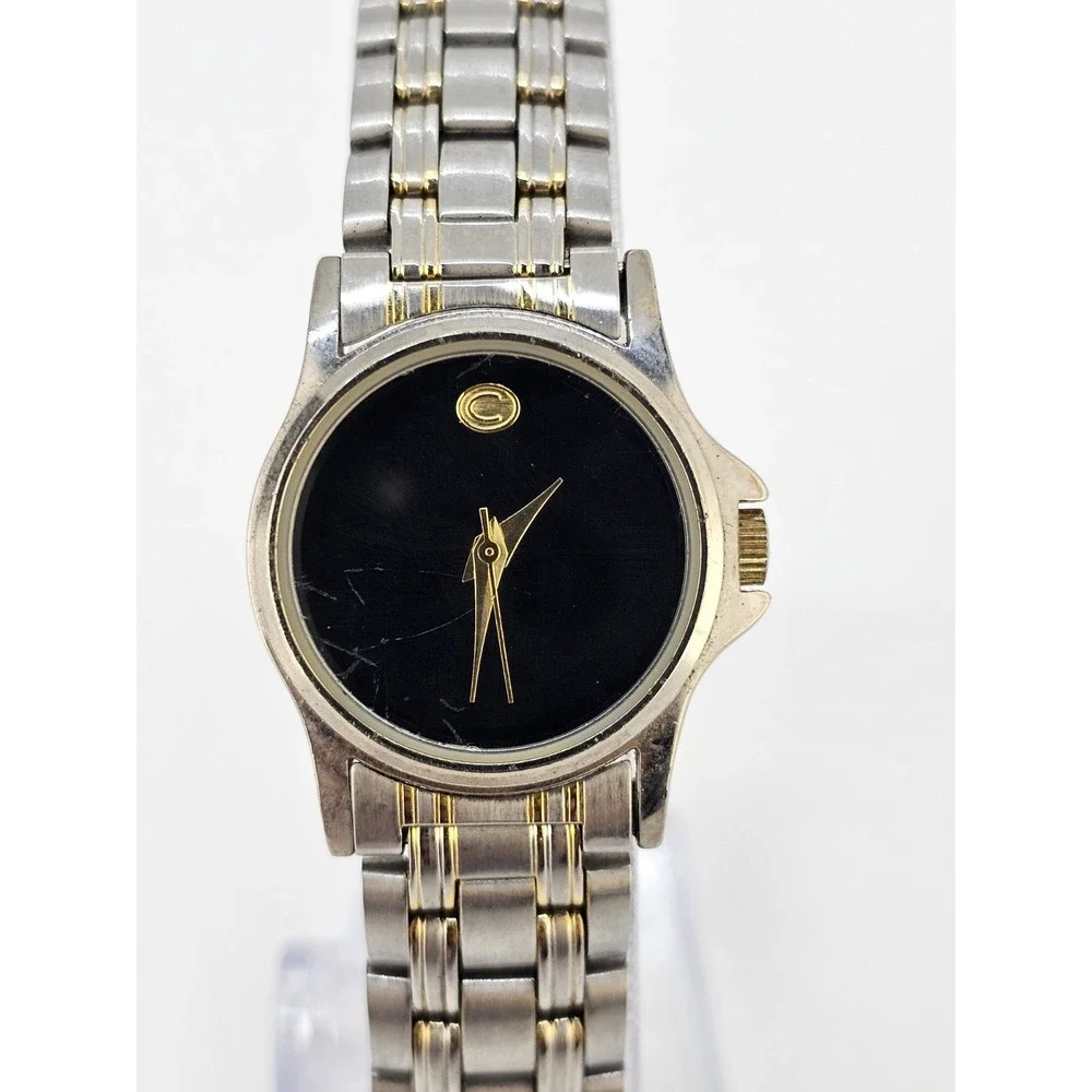 Cherokee‎ Women's Watch 25MM Black Dial Gold Gray Bracelet Band 7