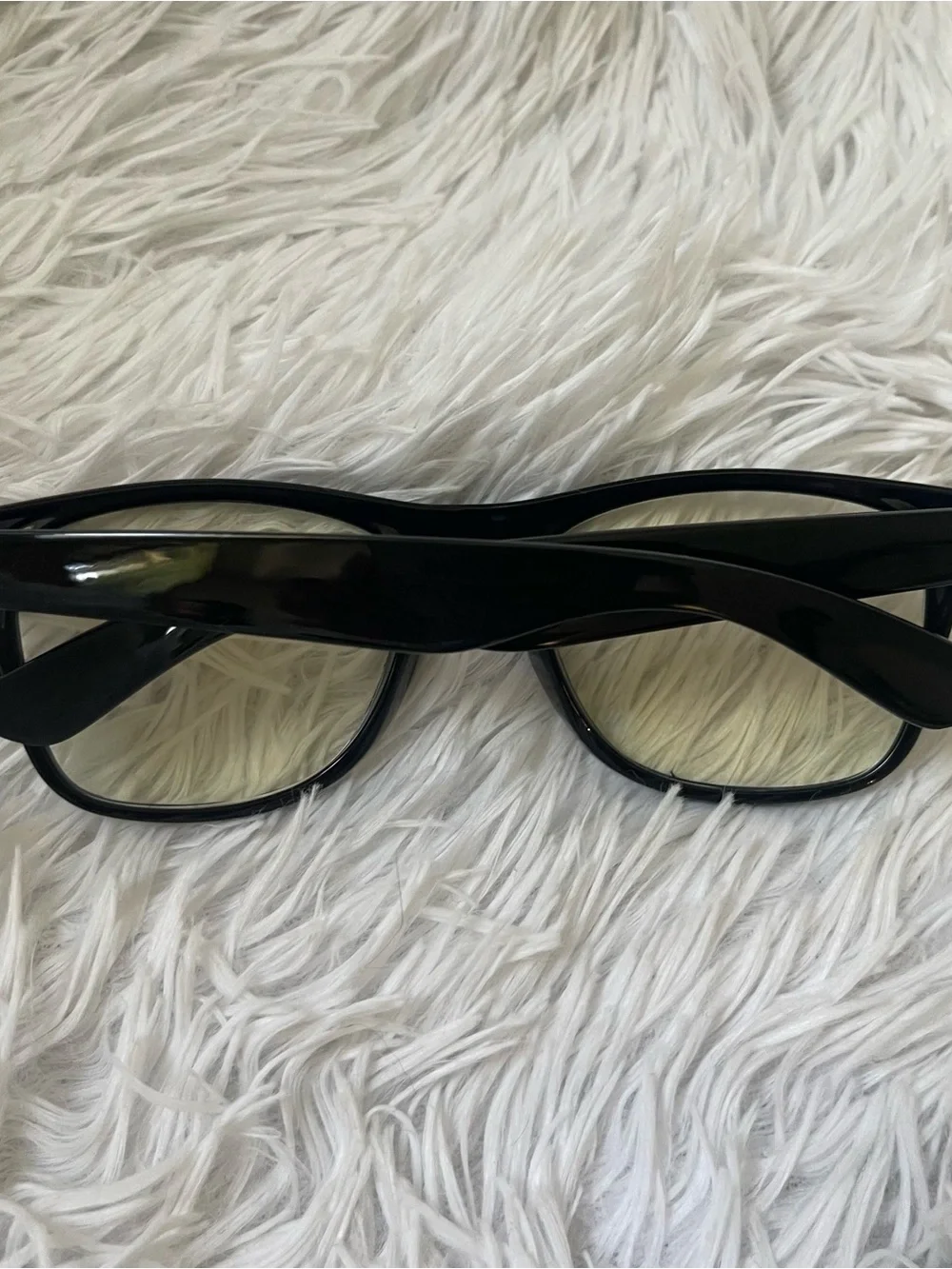 Trendy hipster black framed Blue light clear glasses