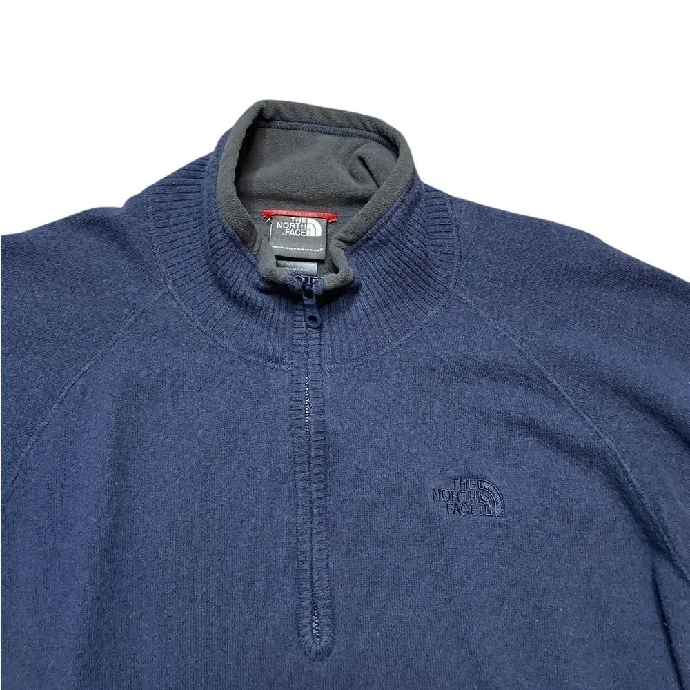 The North Face Men's Wool Blend Sweater Navy Blue Size XL