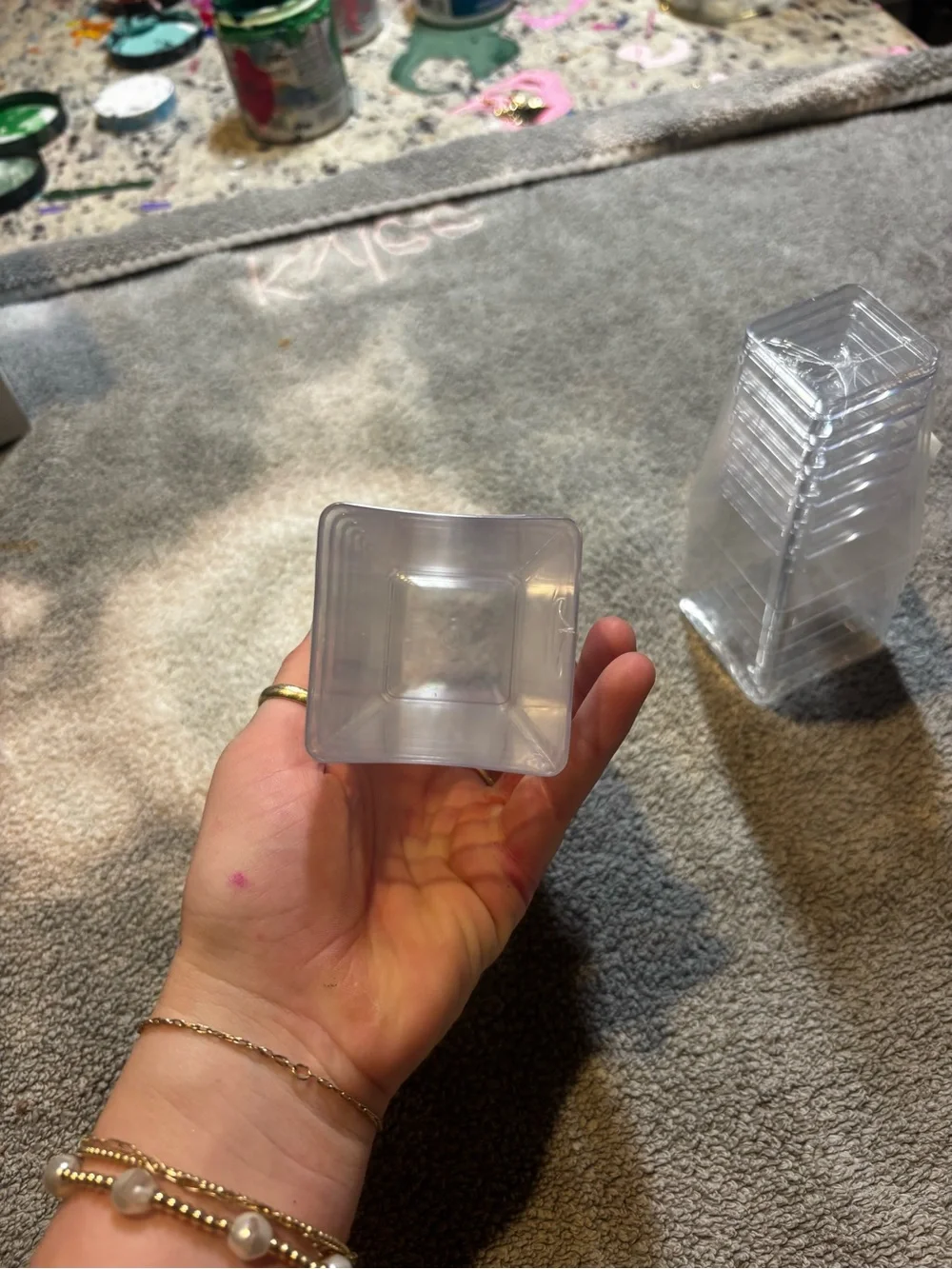 Clear Plastic plant Display Stands - Set