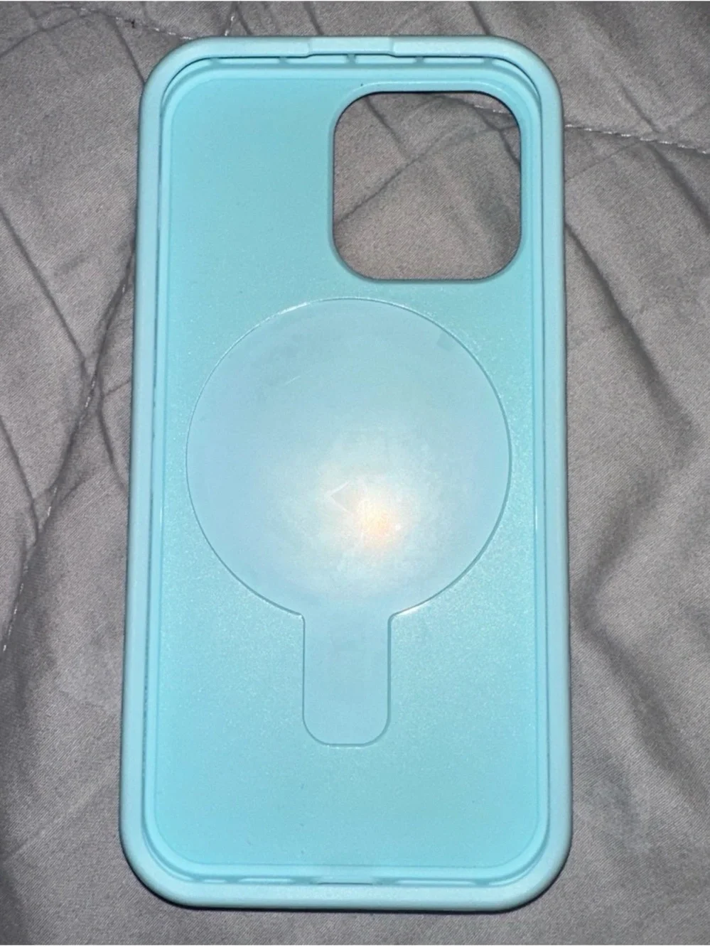 OtterBox iPhone 14 Pro Max Light Blue Floral Phone Case with Finger Holder
