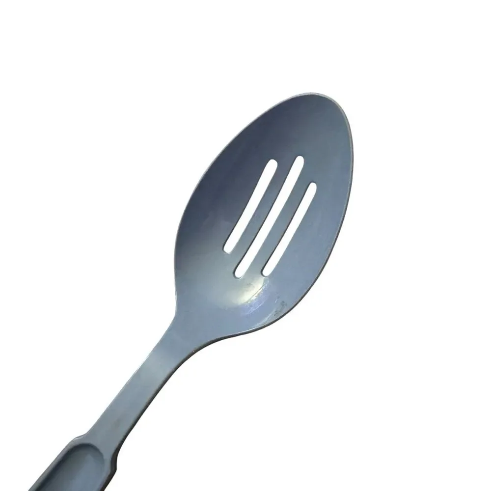 Vintage Ekco‎ Nylon Plastic Slotted Serving Spoon Server USA Light Blue