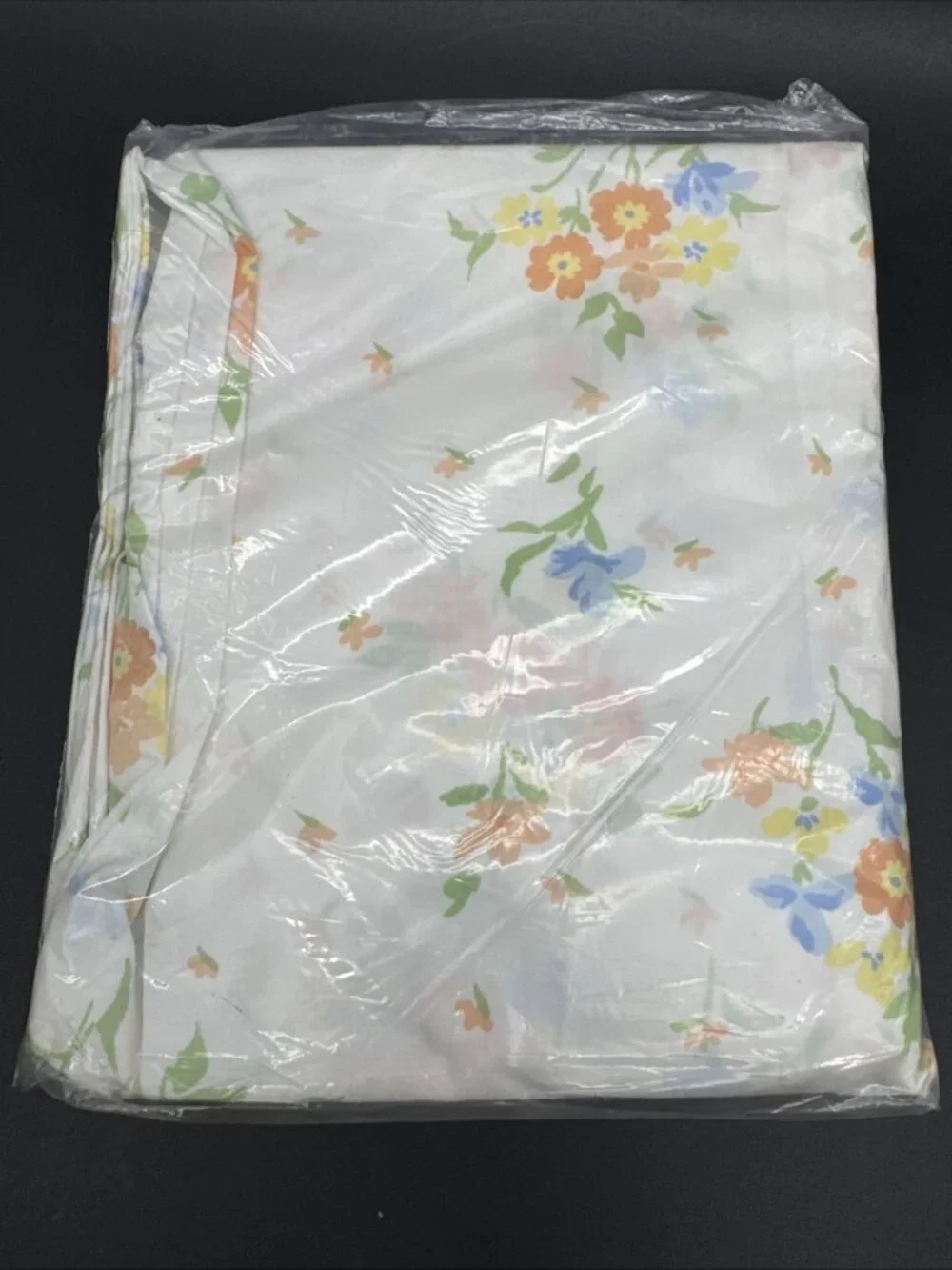 VTG Sears Fresh Flowers Twin Bottom Fitted Sheet Floral Cottagecore