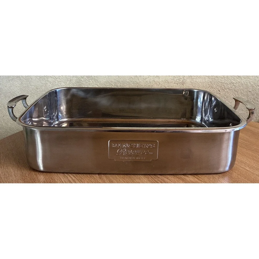 Rancher's‎ Reserve Tender Beef Roaster Pan Stainless Steel 16x12x3.5