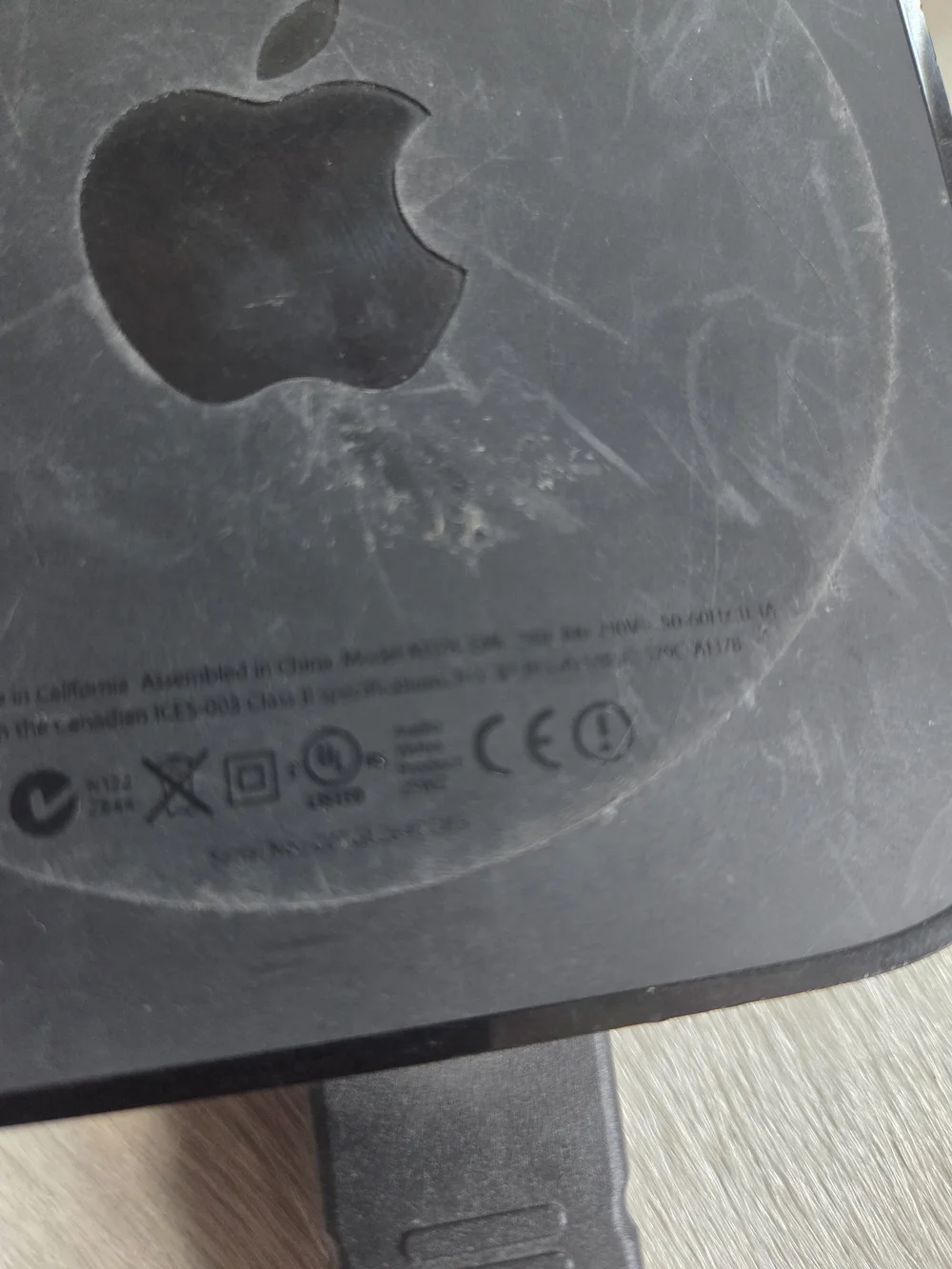 Apple TV Box with Silver Remote. A1378. Includes HDMI Cord.