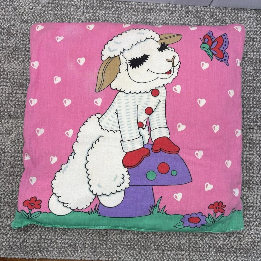 VTG Lambchop Pillow Hand Sewn Soft Bedding Accessory Rare‎ Find