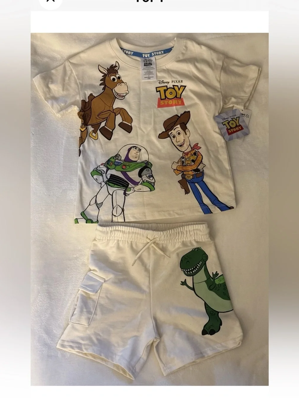 Toy Story 2 Piece Shorts Set with Drawstring and 1  Pocket on Shorts
