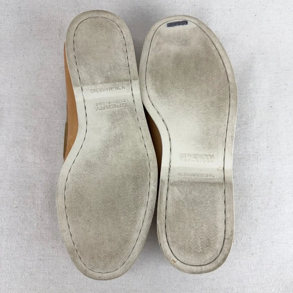 Sperry Top-Sider Mens Authentic Original 2-Eye Boat Shoes Tan Leather 10.5 M