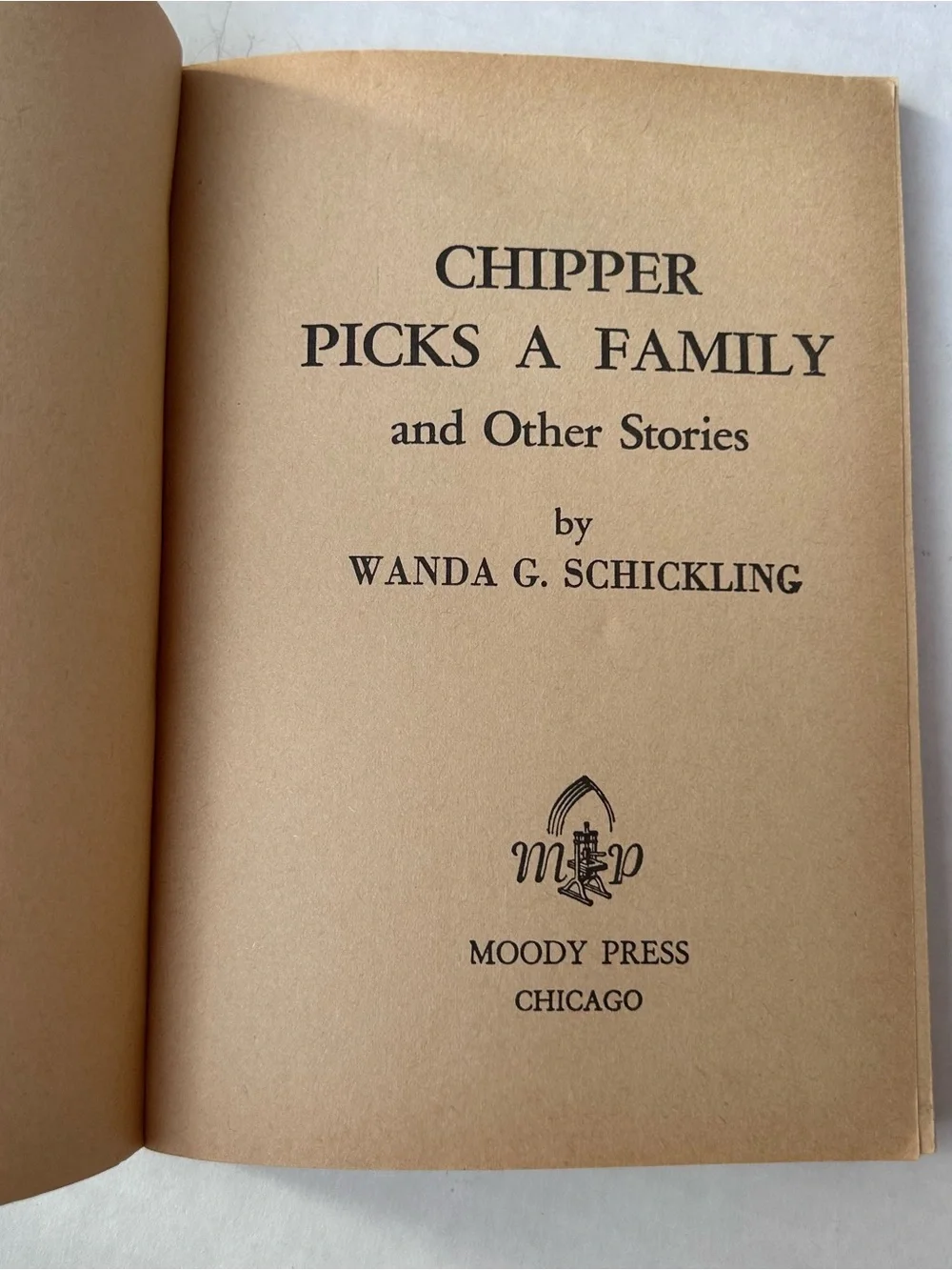 Chipper Picks A Family & Other Stories Wanda Schickling Vintage Paperback 1952