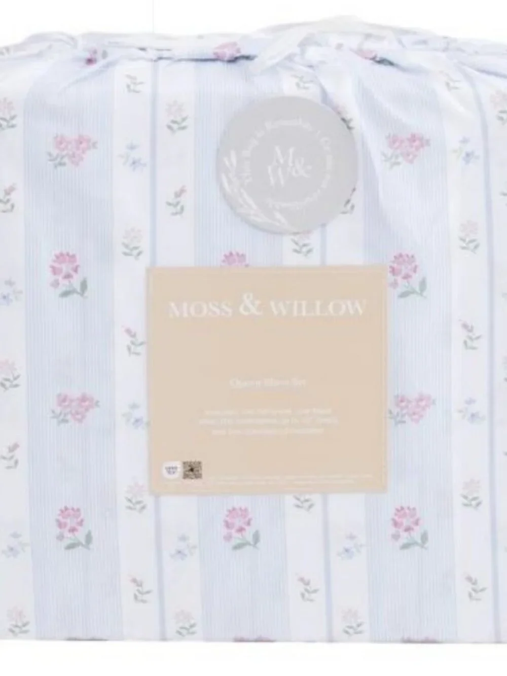 MOSS & WILLOW Henry Floral Stripe Sheet Set - Full