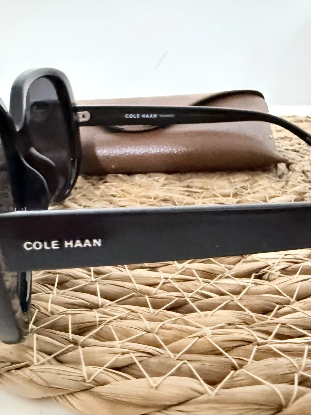 Cole Haan Women's Black Oval Sunglasses
