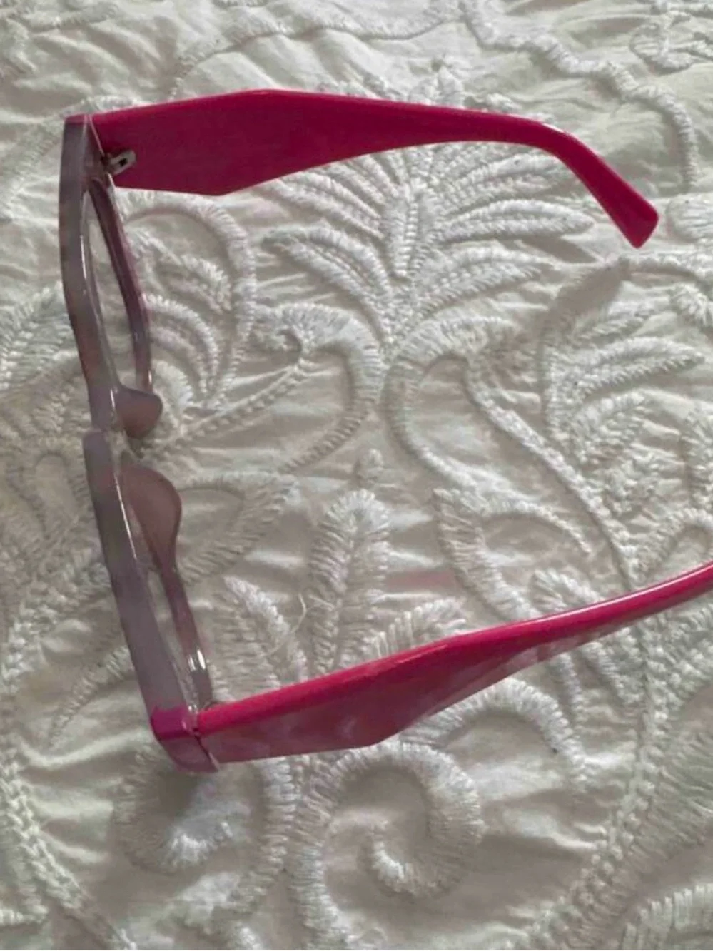 Non prescription fashion quirky retro hot pink cheetah leopard eye glasses