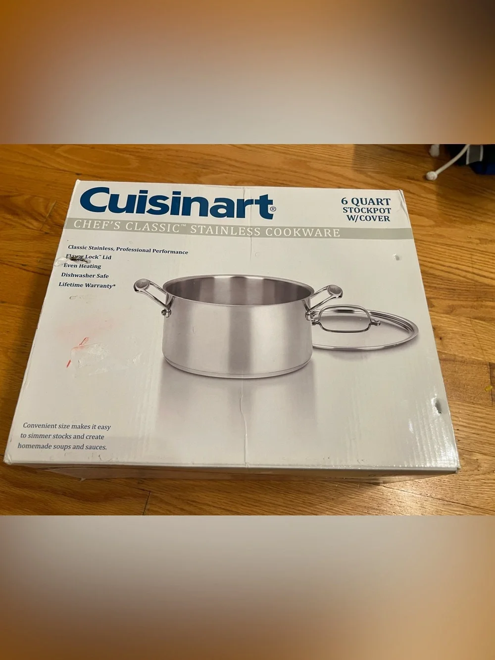 Cuisinart Stainless Steel 6-Quart Stockpot with Lid - Silver chefs Classic