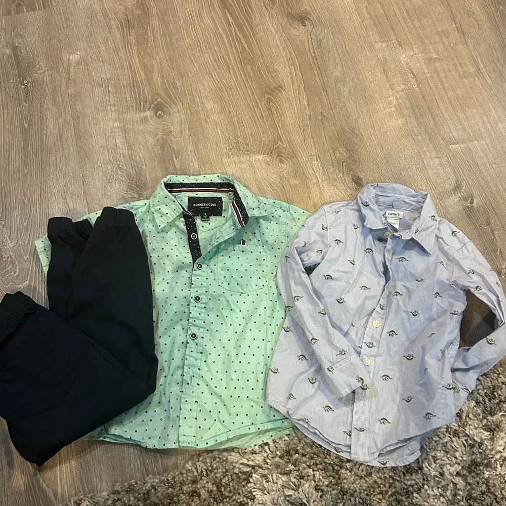 Size 5 3 piece bundle boy dress up (Kenneth Cole, cat and jack, carters)