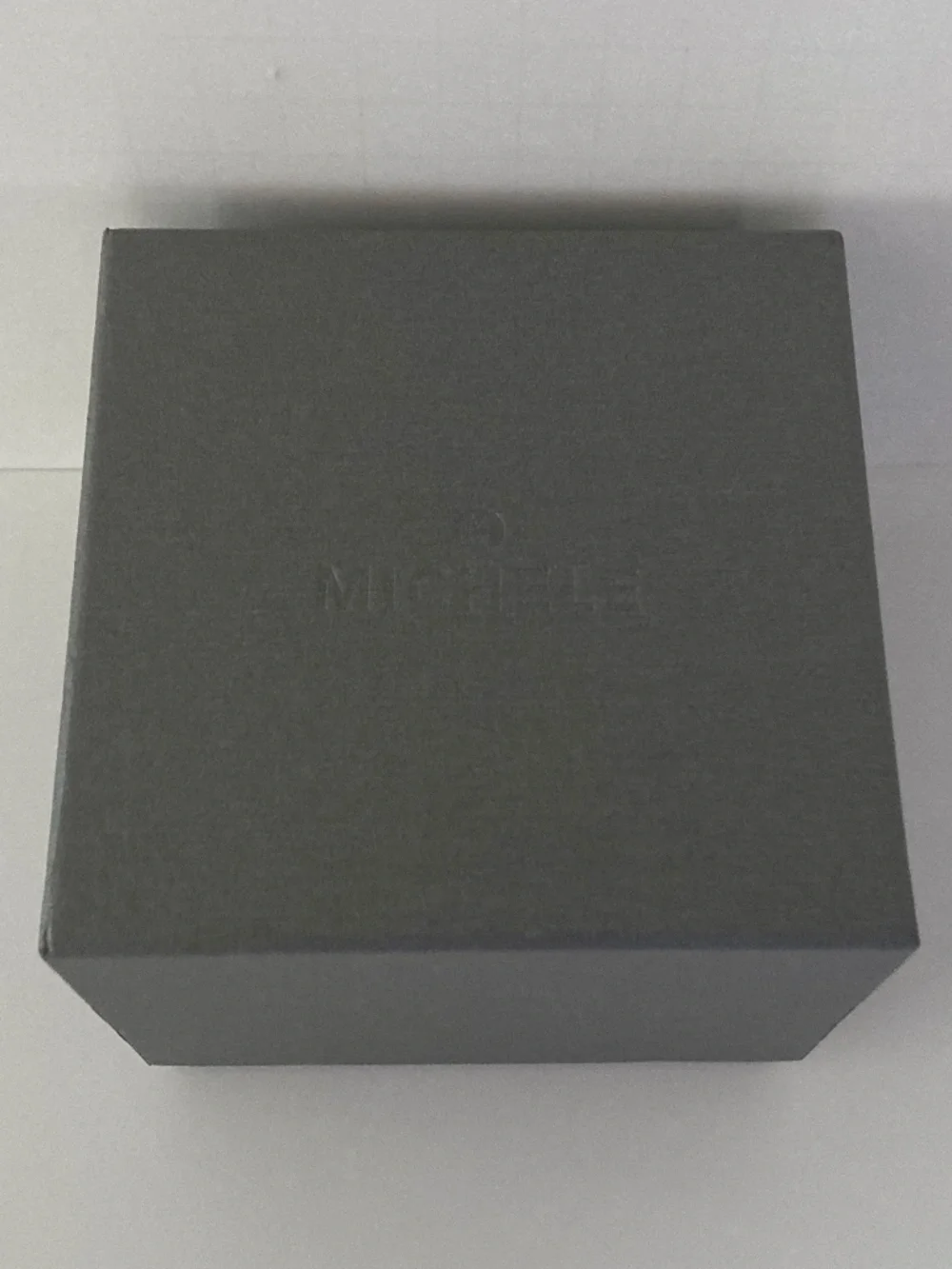 Michele Gray Watch Box/Cushion/Polishing Cloth/Manual/Warranty Card/NEVER USED!!