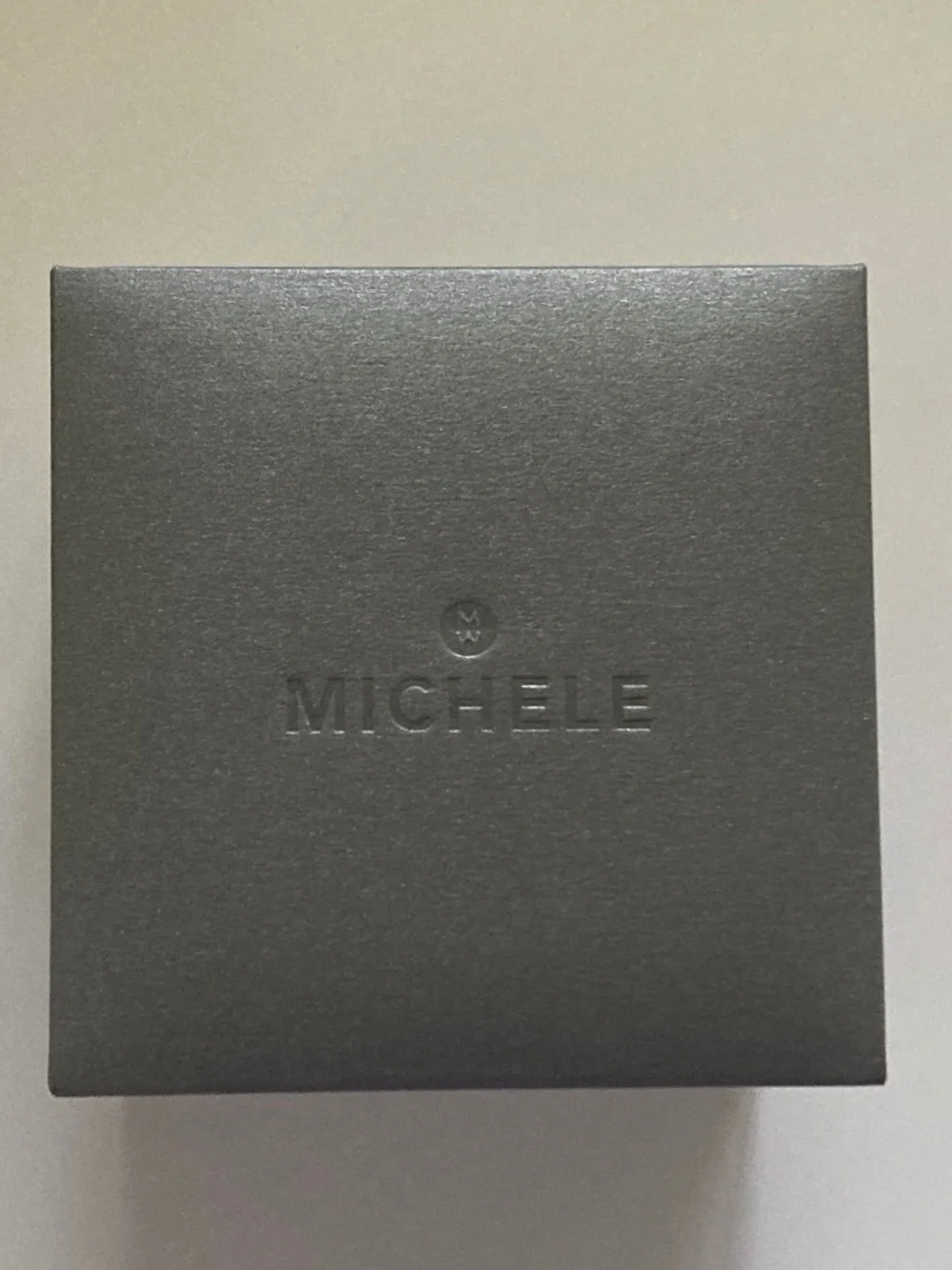Michele Gray Watch Box/Cushion/Polishing Cloth/Manual/Warranty Card/NEVER USED!!