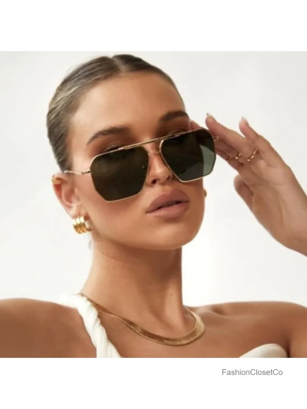 Polarized Aviator Sunglasses Metal Frame UV Protection