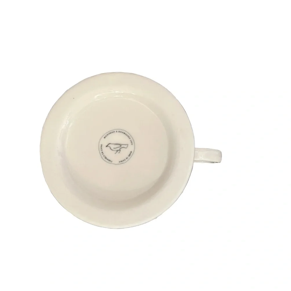 Anthropologie Monogram Coffee Tea Initial Mug Letter N Shaving Style Cup