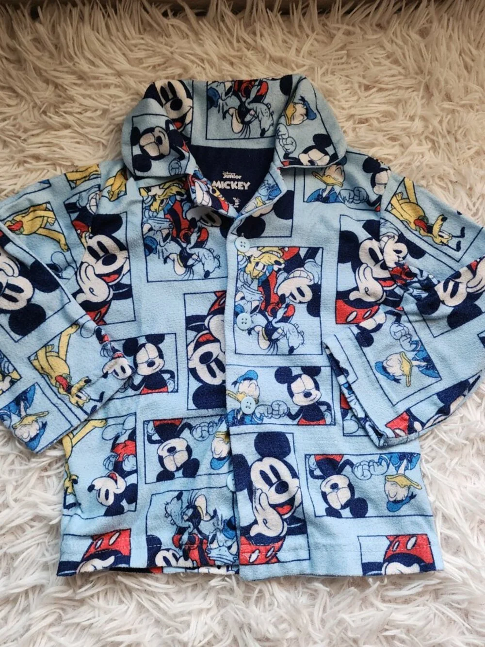 10/$10 - Mickey Mouse & Friends Flannel Pajama Top