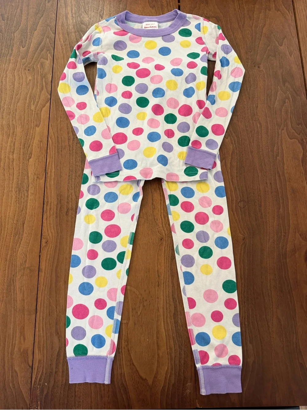 Kids Polka Dot Long Sleeve Pajama Set - Multicolor