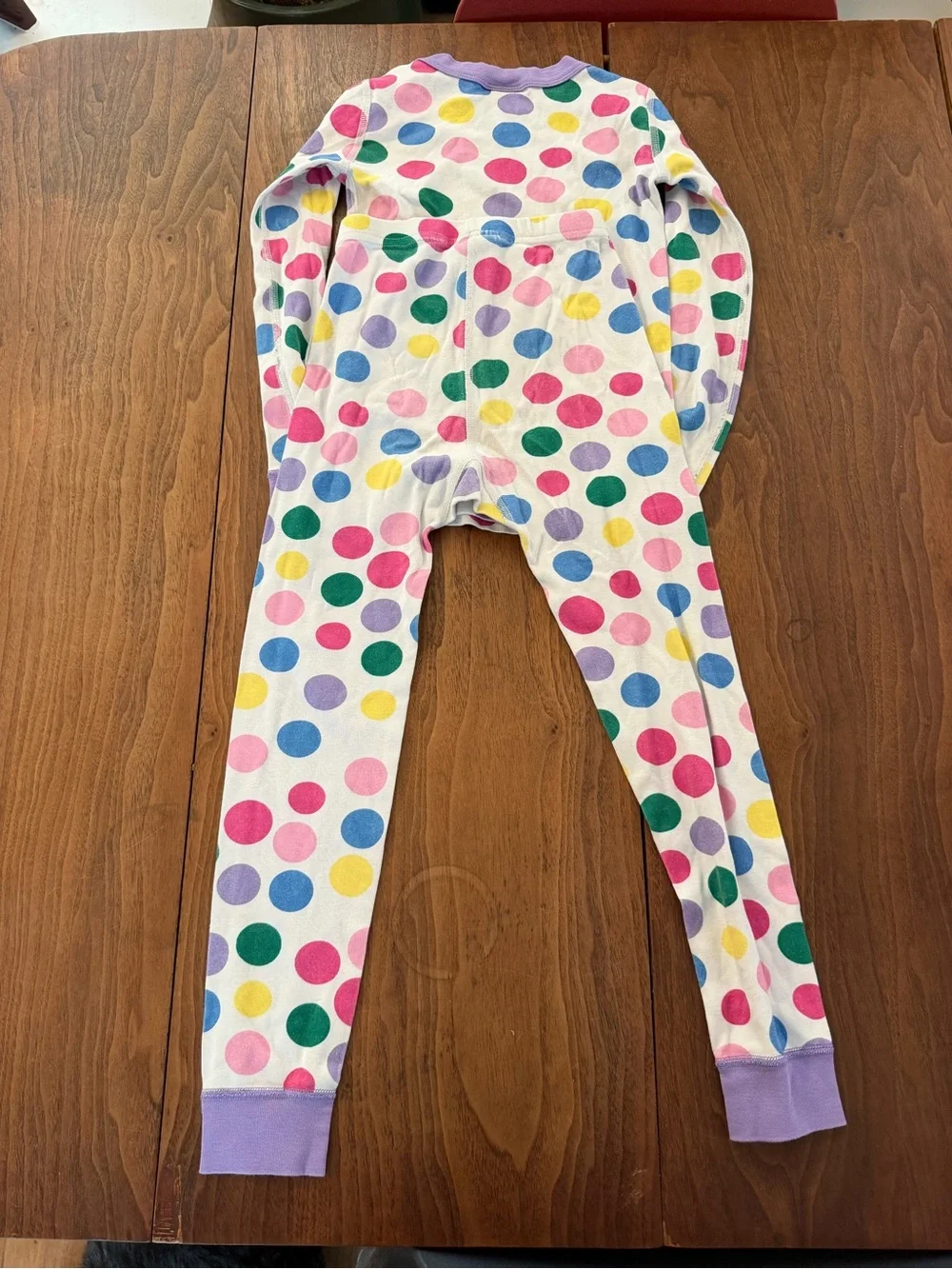 Kids Polka Dot Long Sleeve Pajama Set - Multicolor