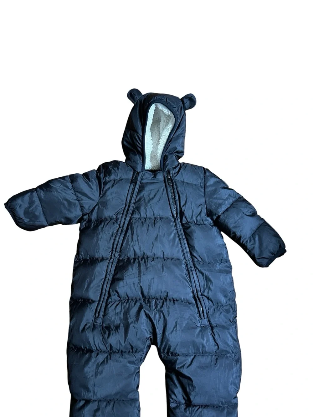 GAP black  Hooded Baby One-Piece Snowsuit with Bear Ears