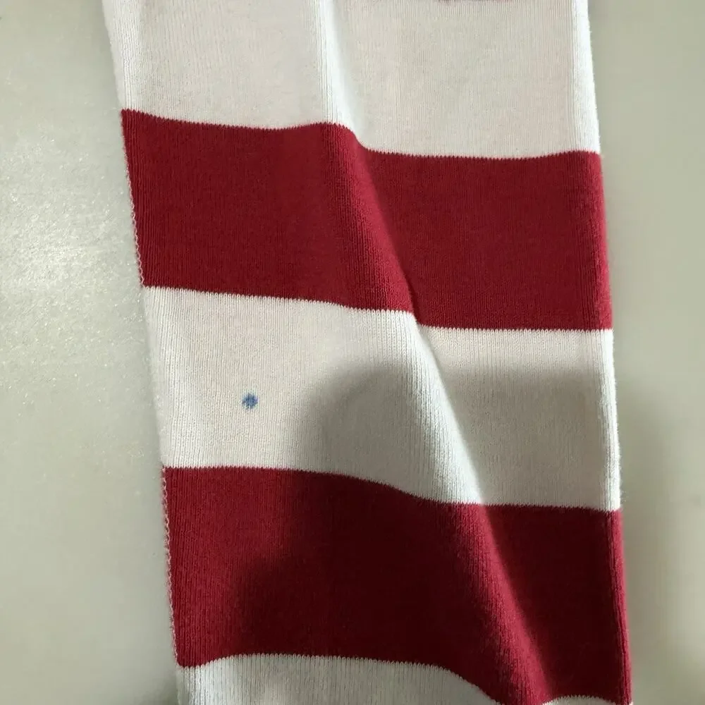 Hanna Andersson Organic Size 110 5 Pajama Pants Stripe Red White Peru Boys Girl