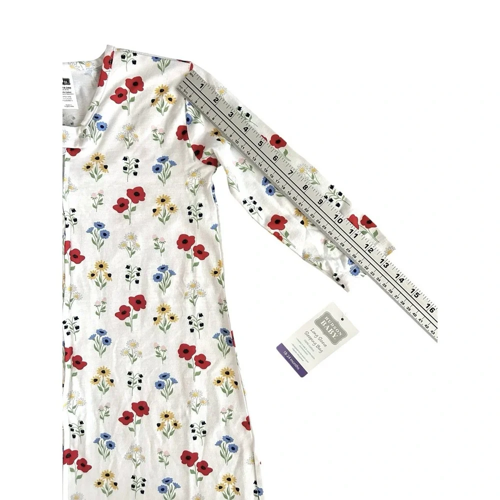 Hudson‎ Baby Long Sleeve Cotton Jersey Sleeping Bag Wildflowers 18-24 Months