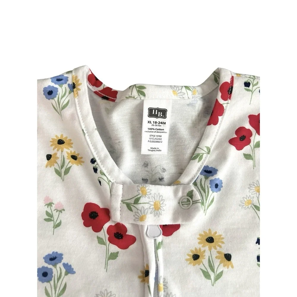 Hudson‎ Baby Long Sleeve Cotton Jersey Sleeping Bag Wildflowers 18-24 Months