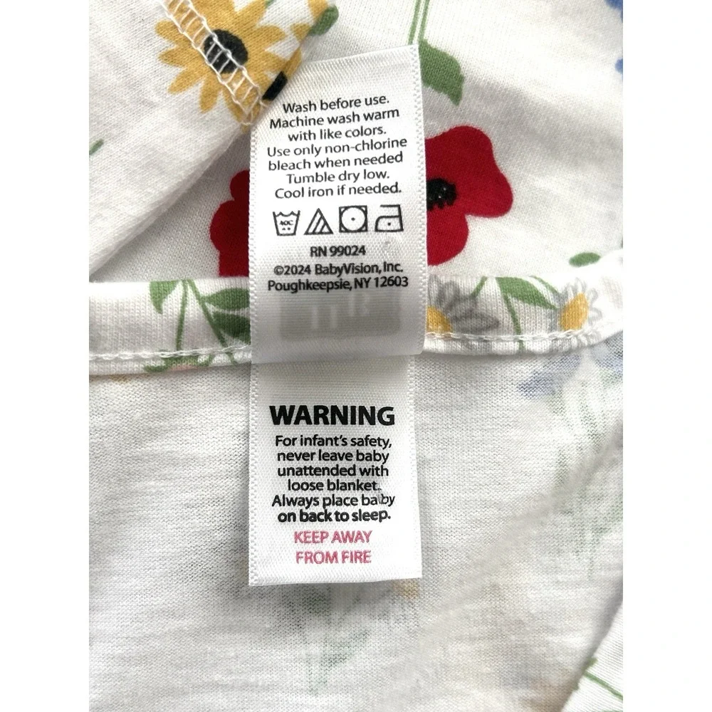 Hudson‎ Baby Long Sleeve Cotton Jersey Sleeping Bag Wildflowers 18-24 Months