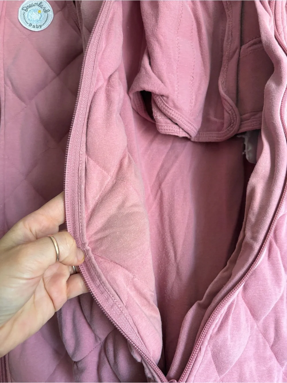 Dreamland Sleep Sack Swaddle - Dusty Rose Quilted Kids Weighted Sleep Bag