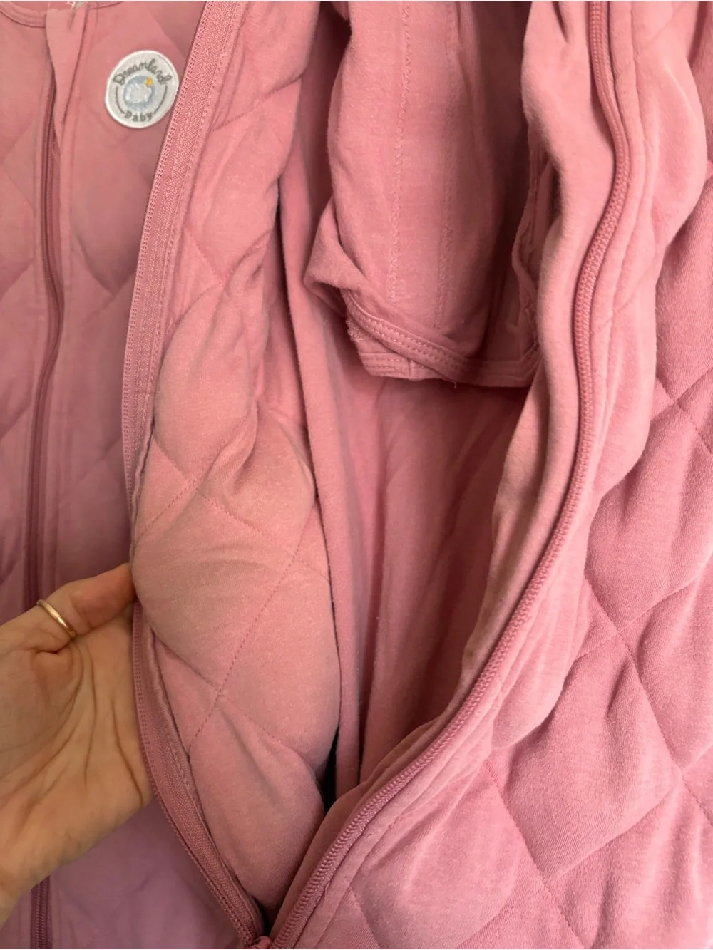 Dreamland Sleep Sack Swaddle - Dusty Rose Quilted Kids Weighted Sleep Bag