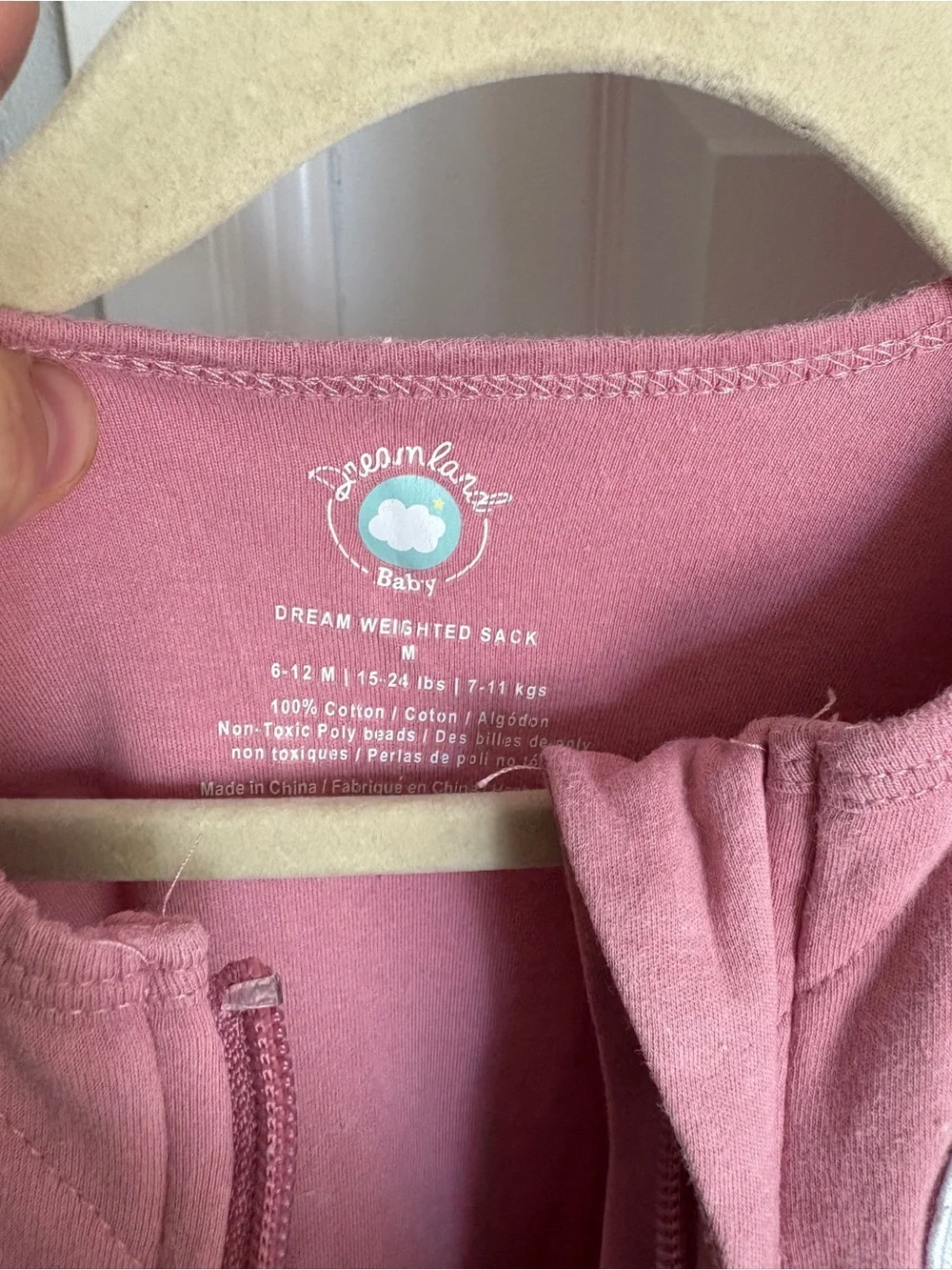 Dreamland Sleep Sack Swaddle - Dusty Rose Quilted Kids Weighted Sleep Bag
