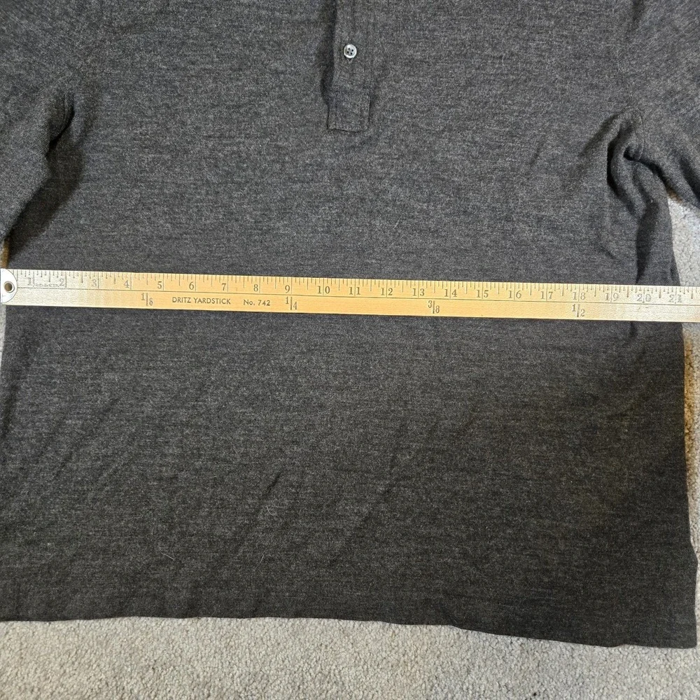 Polo Ralph Lauren Long Sleeve‎ Polo Shirt Mens XL Heather Gray Sweater Button