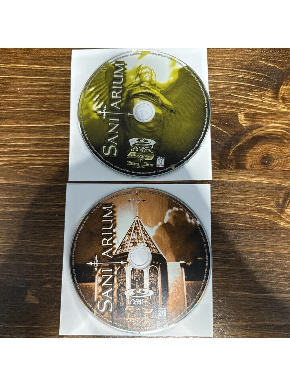1998 SANITARIUM PC CD-ROM 3 Video Game Discs 1 & 2 Only Computer Game