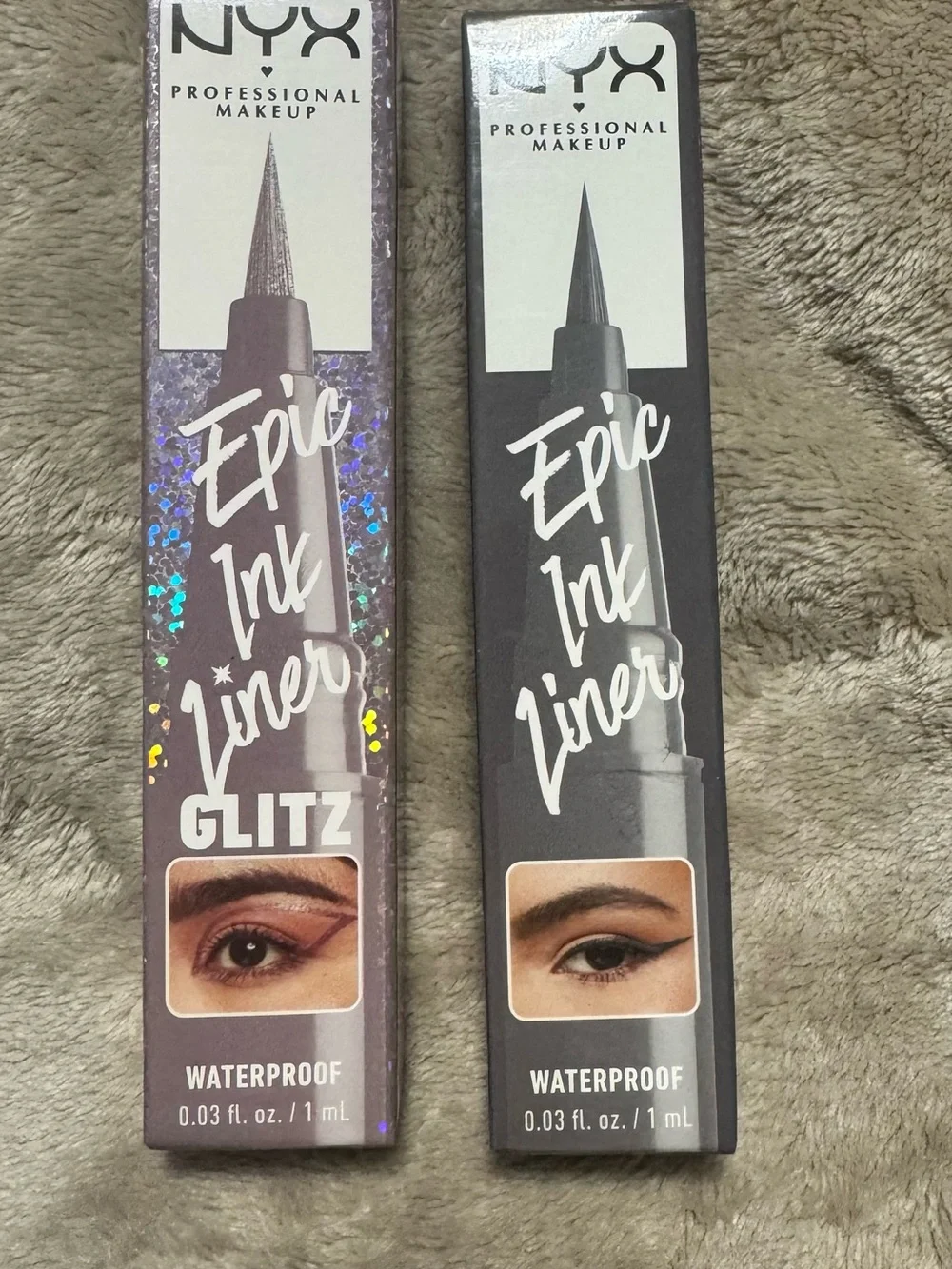 NYX Epic Ink Liner Glitz Purple and Black Waterproof Eyeliner Duo