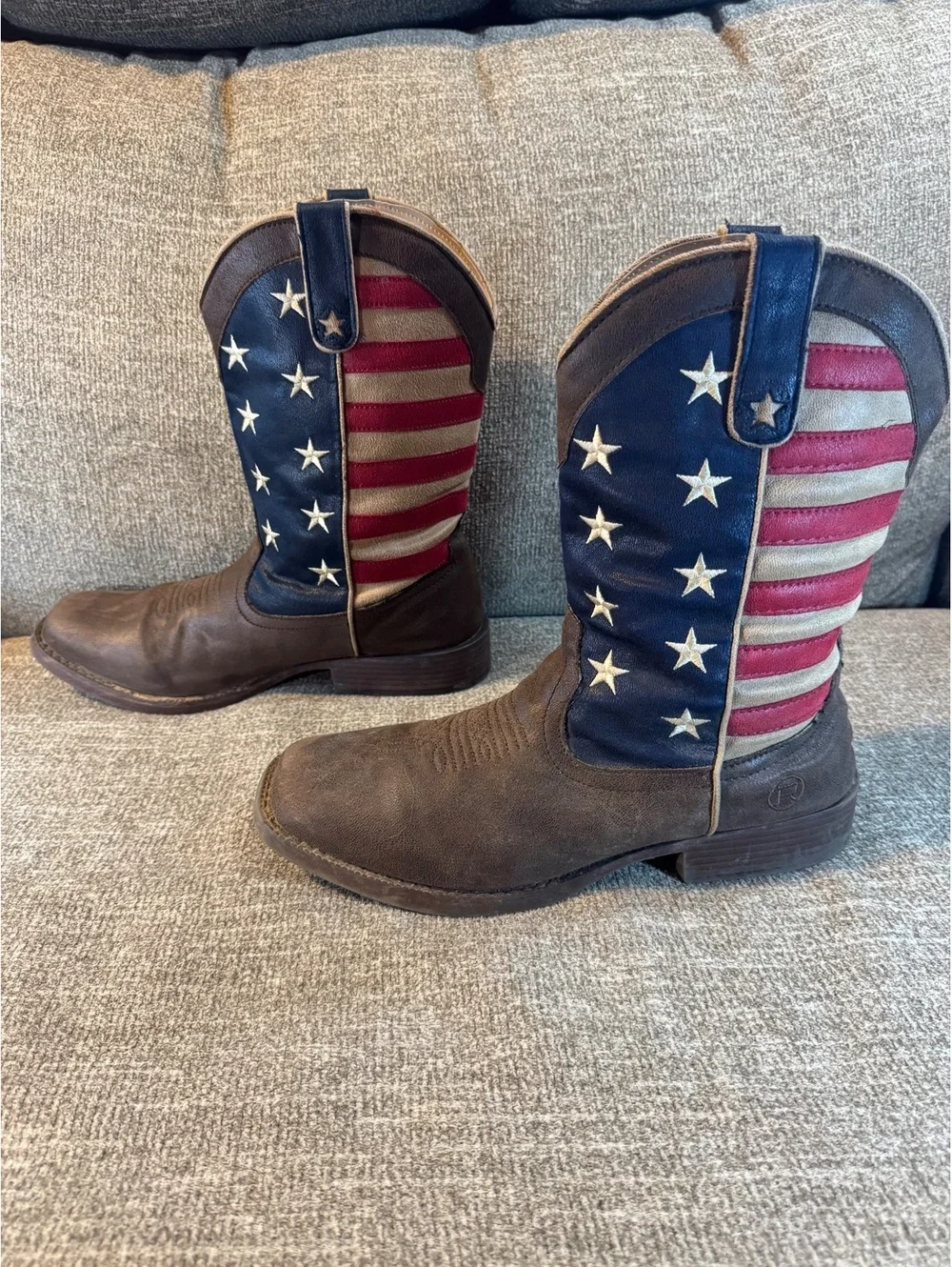 Roper American Patriot Western Cowboy Boots Size 10.5 left/11 right