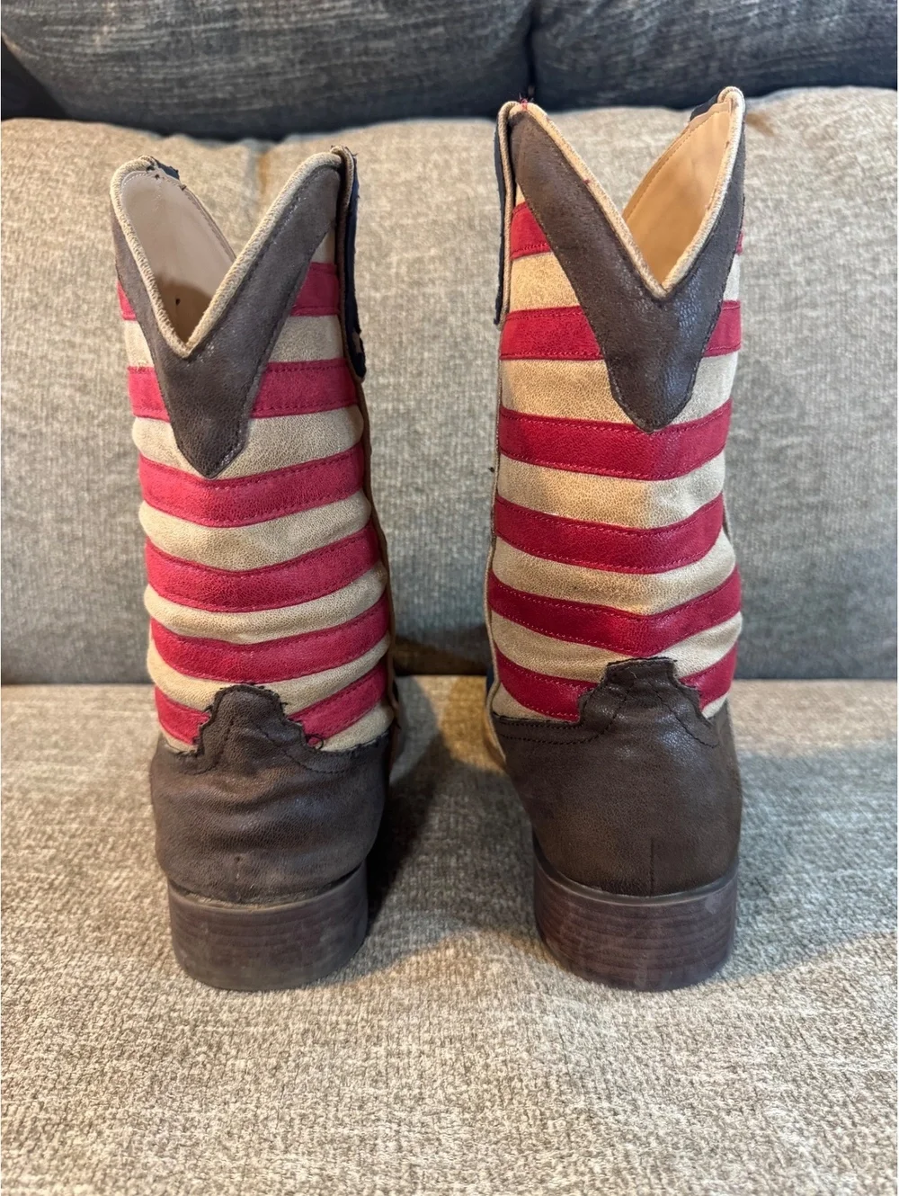 Roper American Patriot Western Cowboy Boots Size 10.5 left/11 right