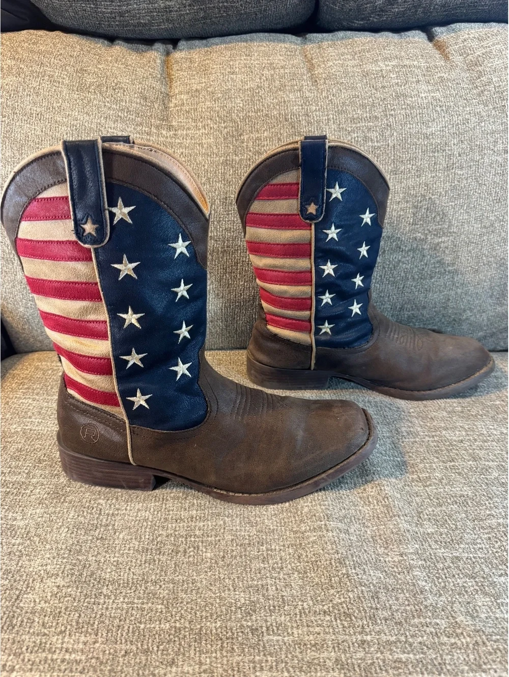 Roper American Patriot Western Cowboy Boots Size 10.5 left/11 right