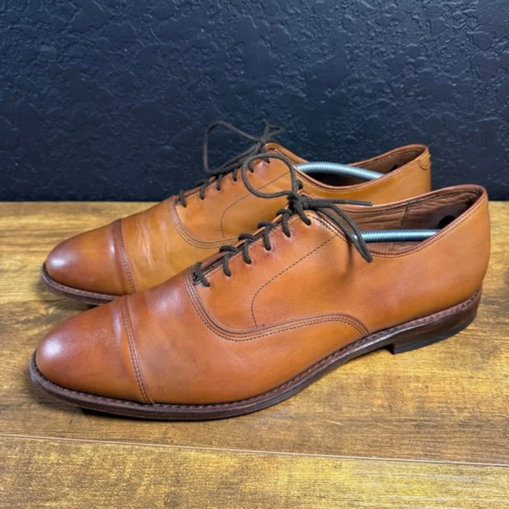 Allen Edmonds Park Avenue 5906 Tan Leather‎ Cap Toe Oxford Mens 13 B